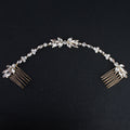Bun Hair Accessories Crystal Flower Style Hair Comb To Comb