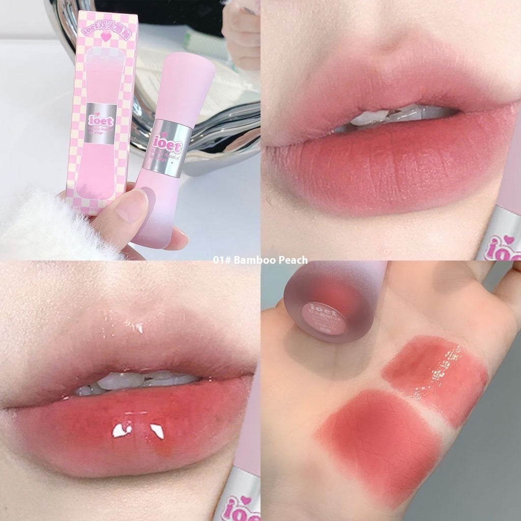 Double-headed Lip Lacquer Matte Finish Water Light Lipstick