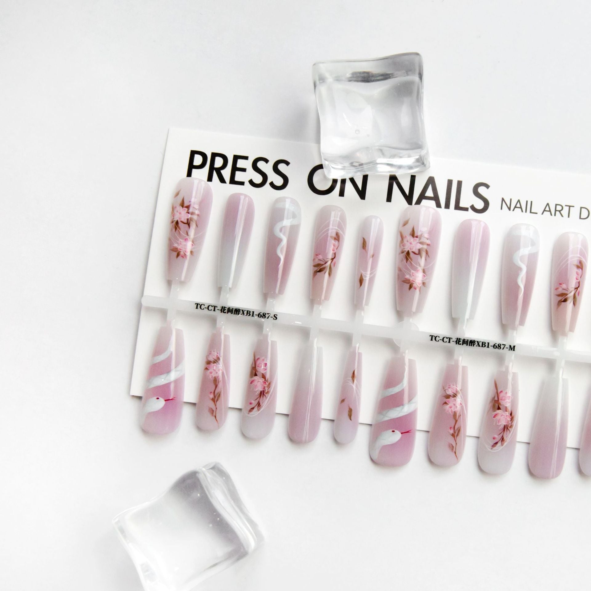 Press On Nails Ancient Chinese Style Snake Year Red Prefabricated Nail Tip Wear Armor