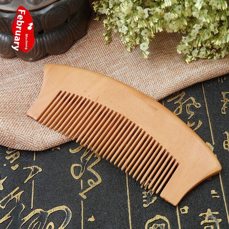 Solid Wood Portable Mahogany Comb