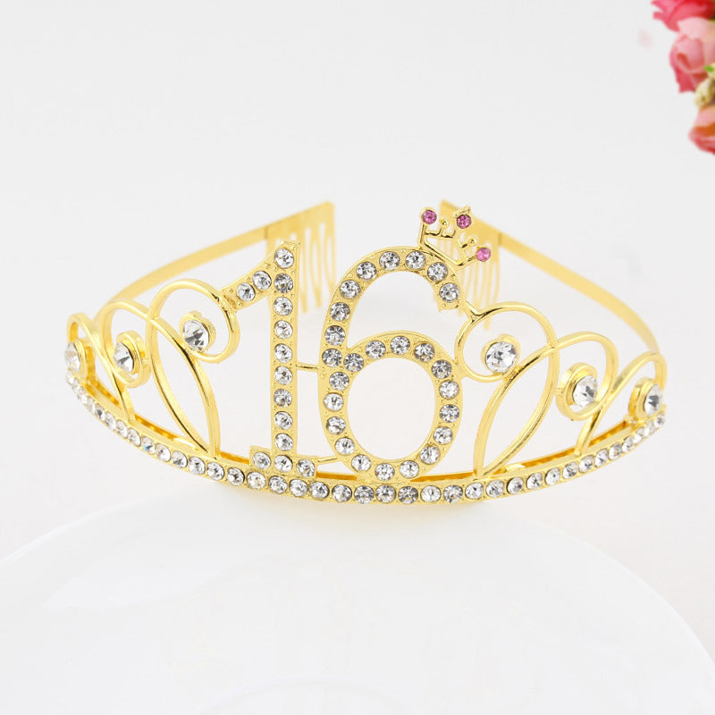 Creative Diamond Alphabet Headdress Birthday Hair Accessories