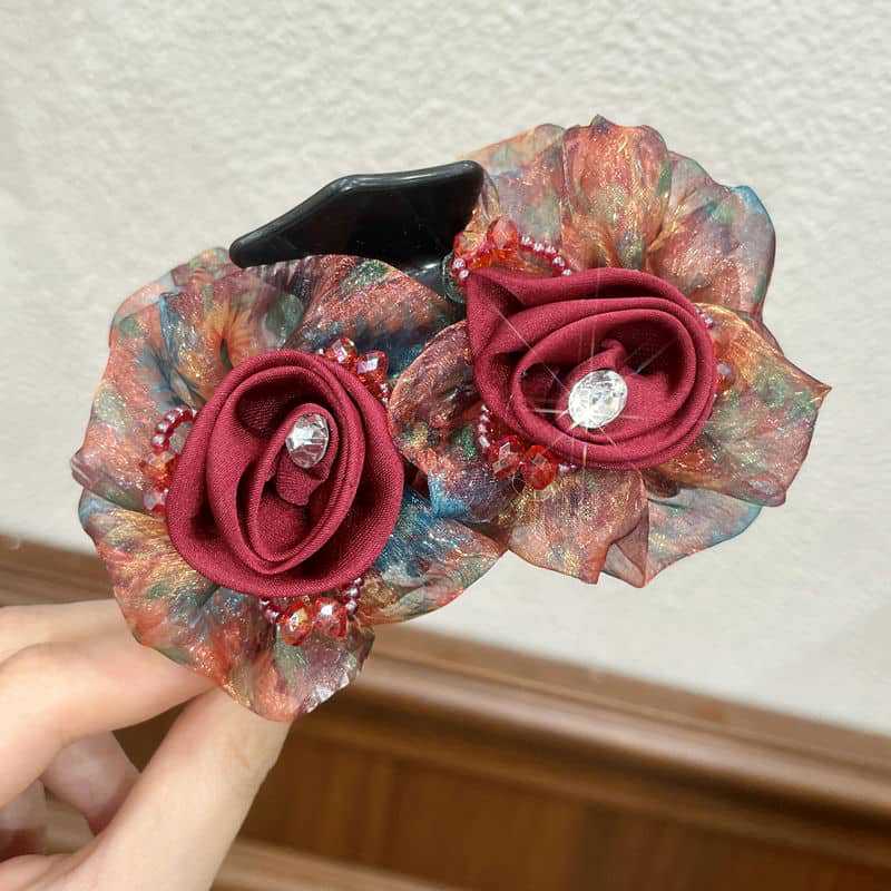 High-grade Flower Ponytail Clip Temperament Updo