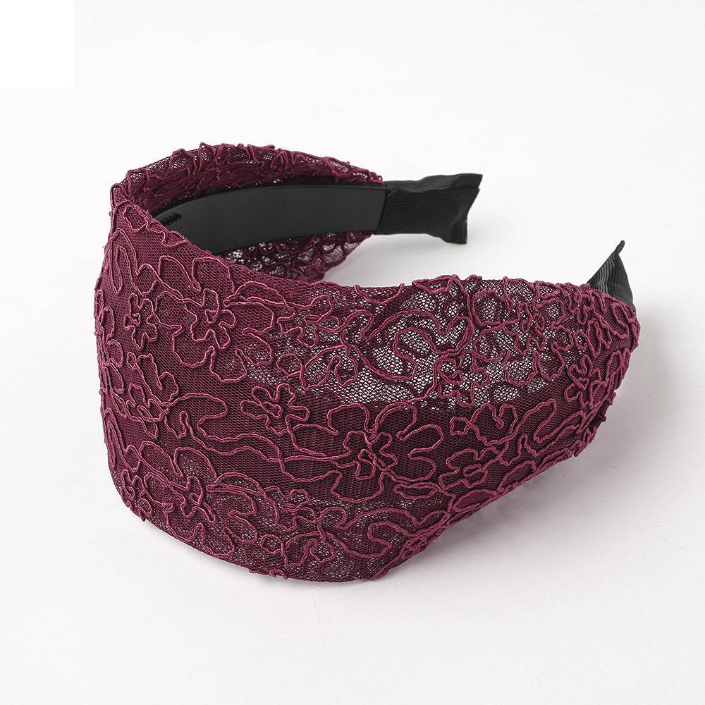 Lace Wide Brim Toothed Hair Hoop