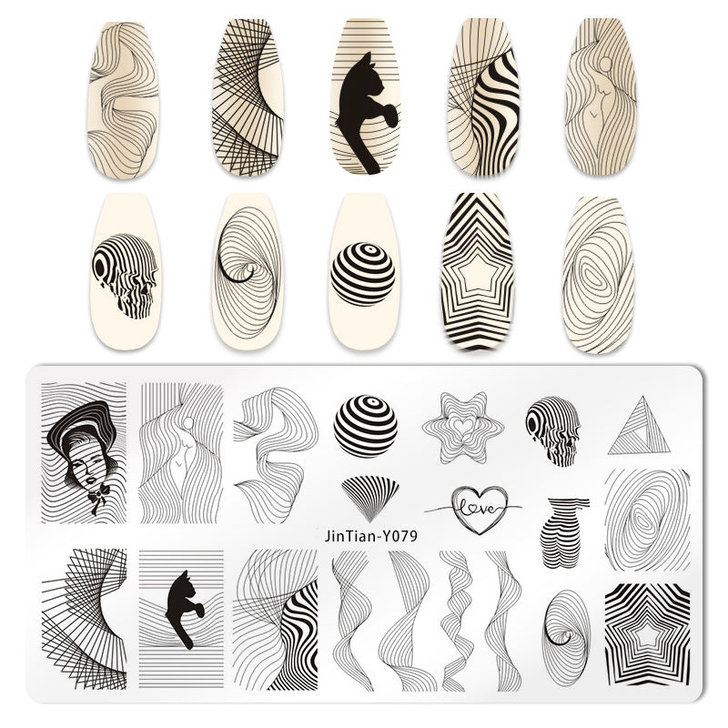Japanese Nail Print Steel Plate