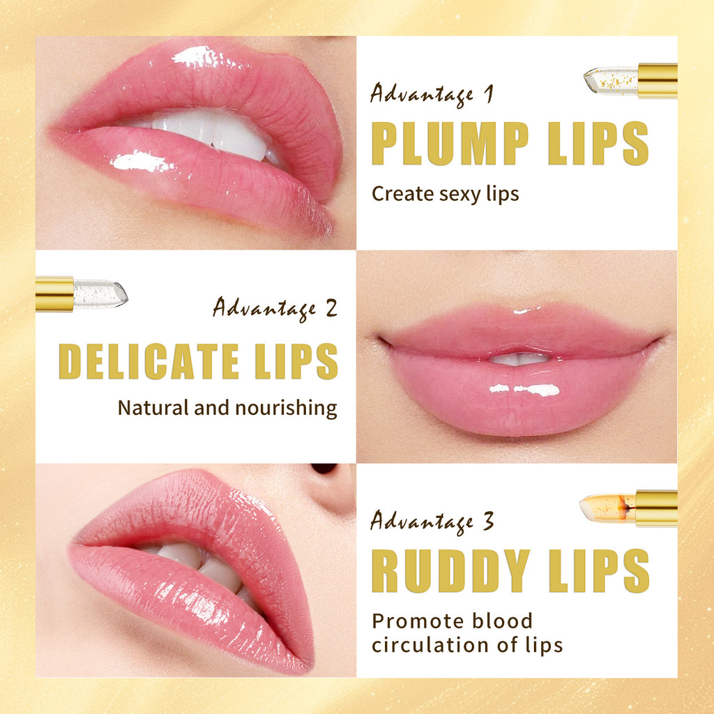 Gold-Infused Temperature-Responsive Hydrating Lipstick With Gold FlakesA Unique Shade For Every Woman