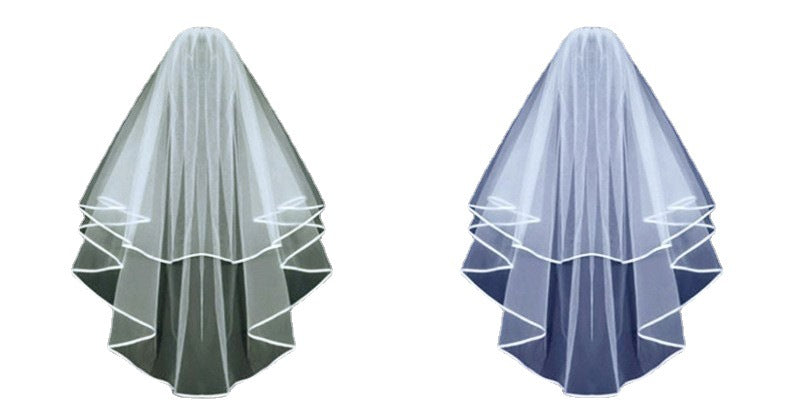 Double-layer Edging Veil Iron Comb Single Party