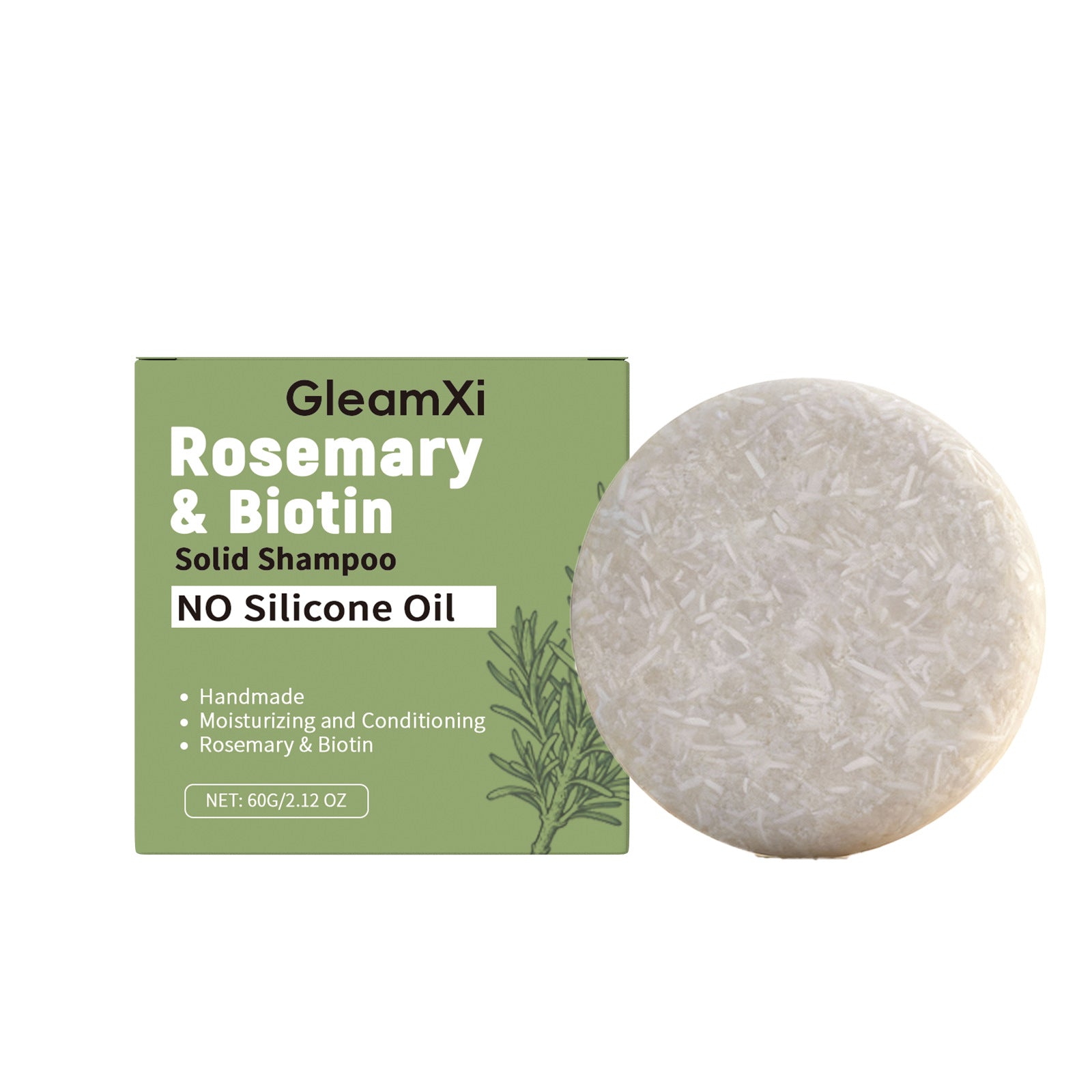 GleamXi Rosemary Biotin Shampoo Bar
