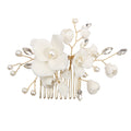 Ceramic Flower Hair Insert Comb Hairpin