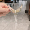 Women's Hair Clip With Diamond Angel Wings