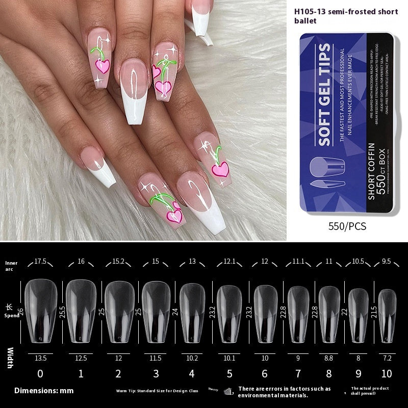 Porcelain White Box Nail Polish Ultra-thin And Scratch Free Matte soft gel tips
