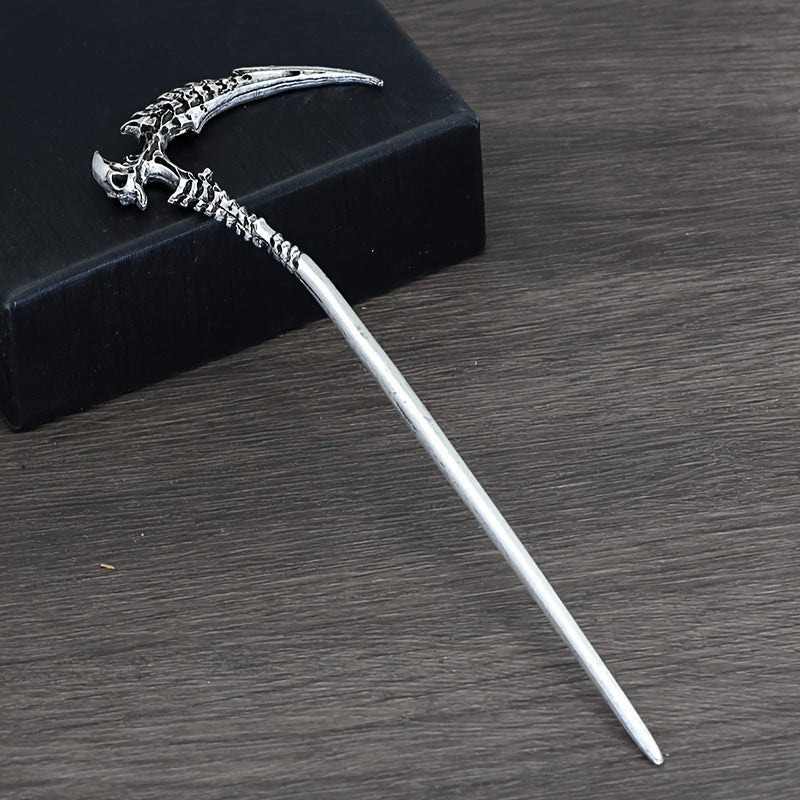 Popular Nordic Retro Skull Sickle Hairpin