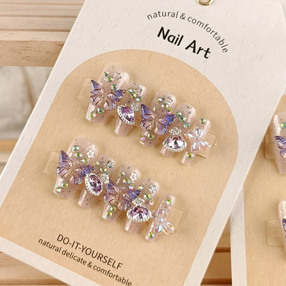 Aurora Bow Nail Art Tips With Crystal Accents For A Glamorous Wearable Look