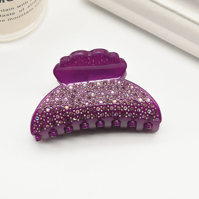 Fully-jeweled Crystal Women's Acrylic Fashion Grip