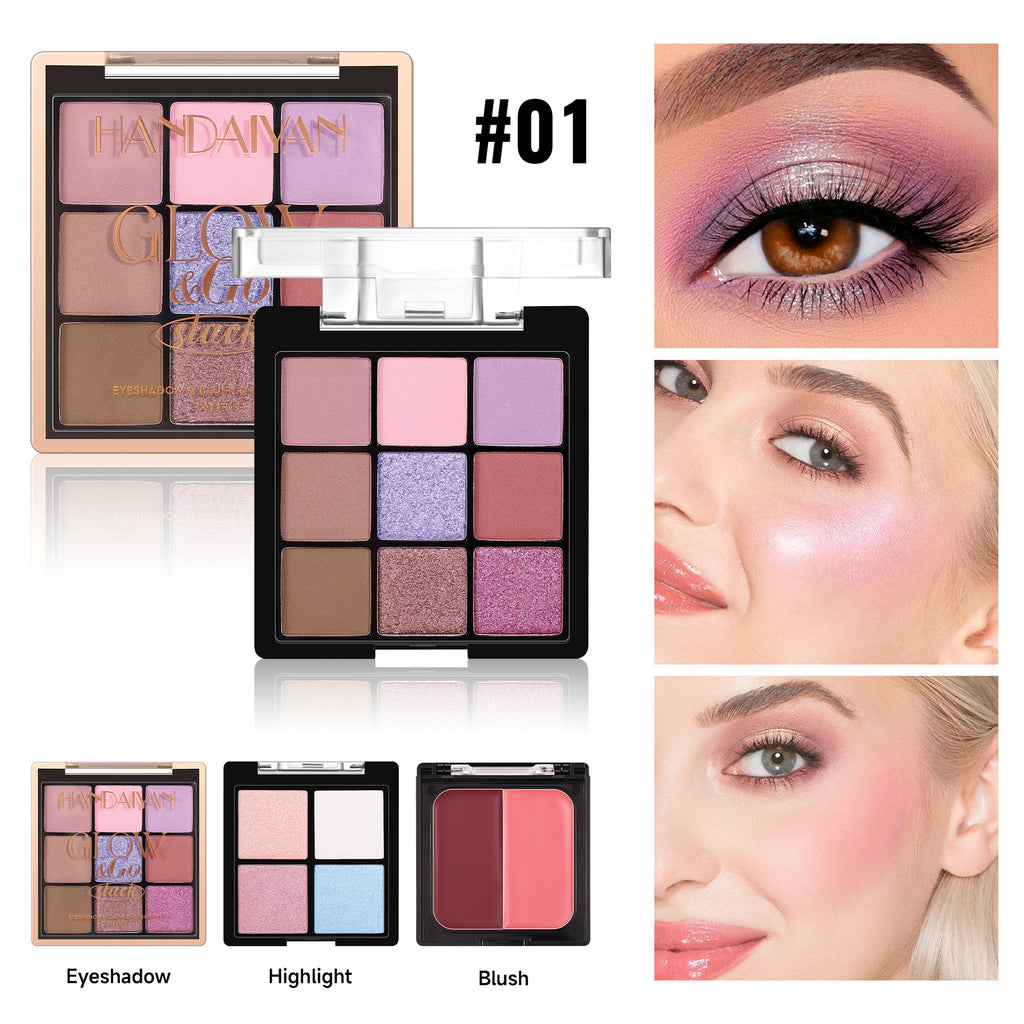 Handaiyan Eye Shadow Blush Highlight Three-in-one Comprehensive Plate