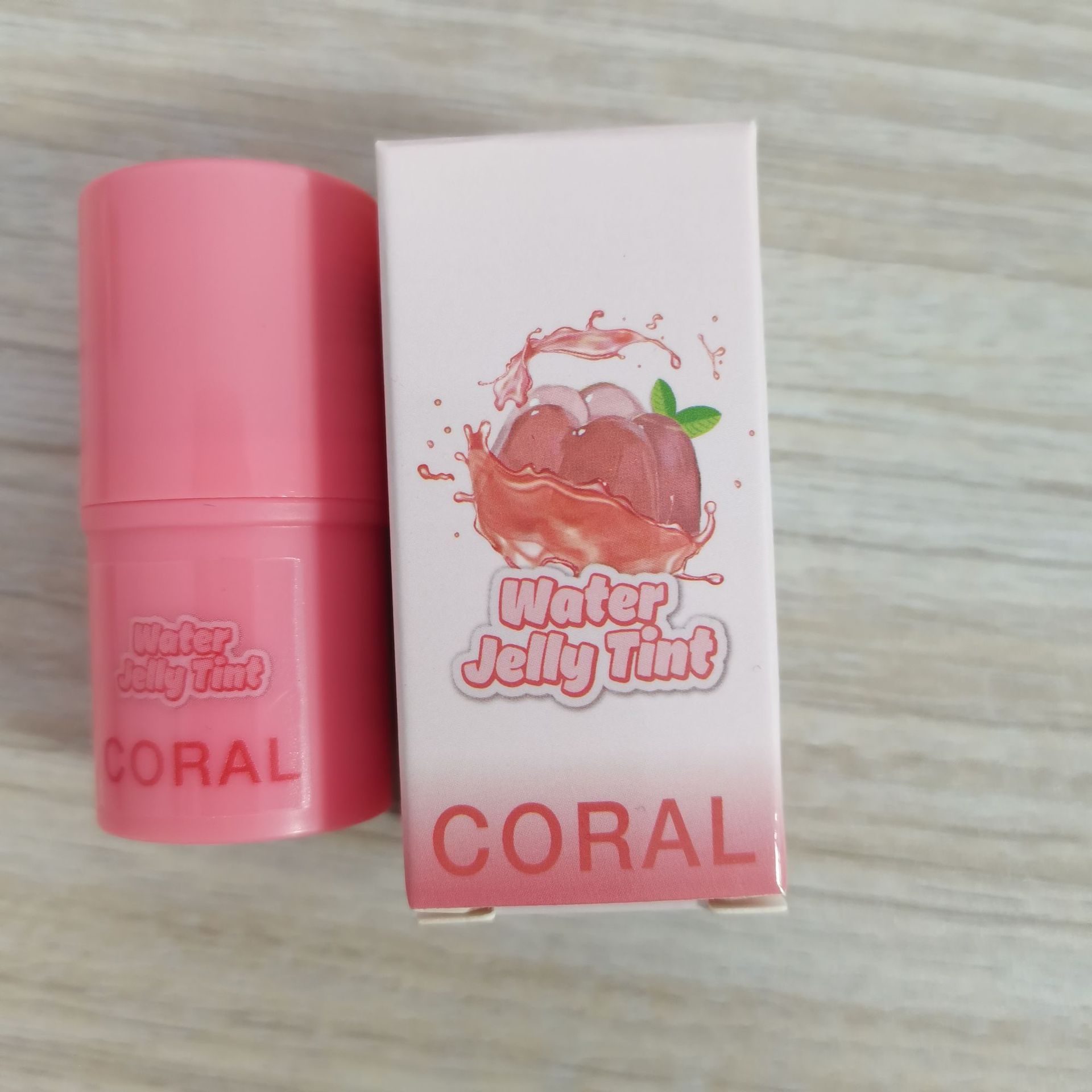 Coral Blush Stick Jelly Texture Easy To Apply