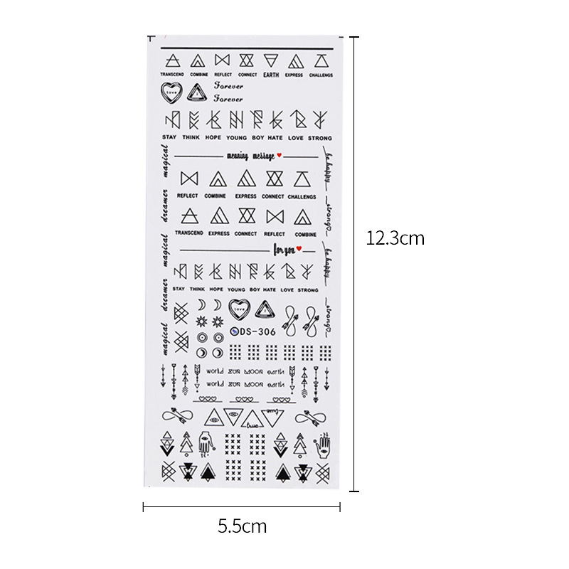 Lemooc Geometric  DIY Art Nail Polish Stickers