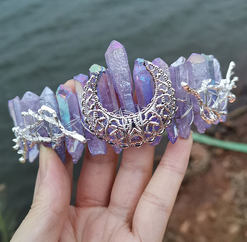 Rock Crystal Party Moon Branch Hairband