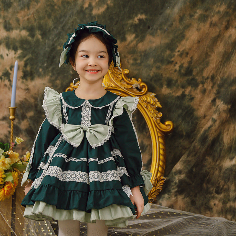 Spring New Lolita Children's Clothing Girls Lolita Princess Skirt Tutu Skirt Spanish Skirt Send Hair Band