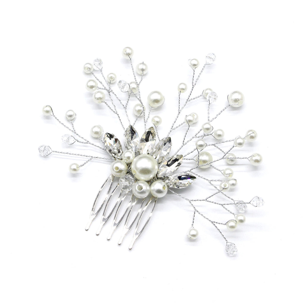 Bridal Headdress Pearl Hair Comb Wedding Bridal Accessories European And American Hot Sale Headdress Factory Direct Wholesale