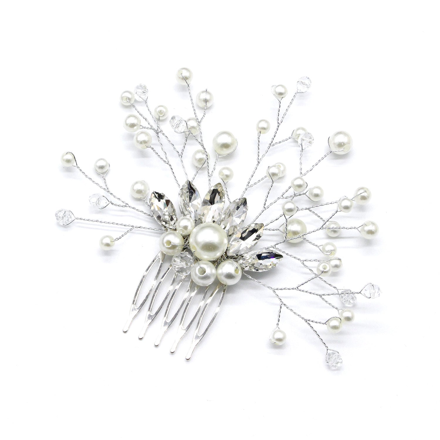 Bridal Headdress Pearl Hair Comb Wedding Bridal Accessories European And American Hot Sale Headdress Factory Direct Wholesale
