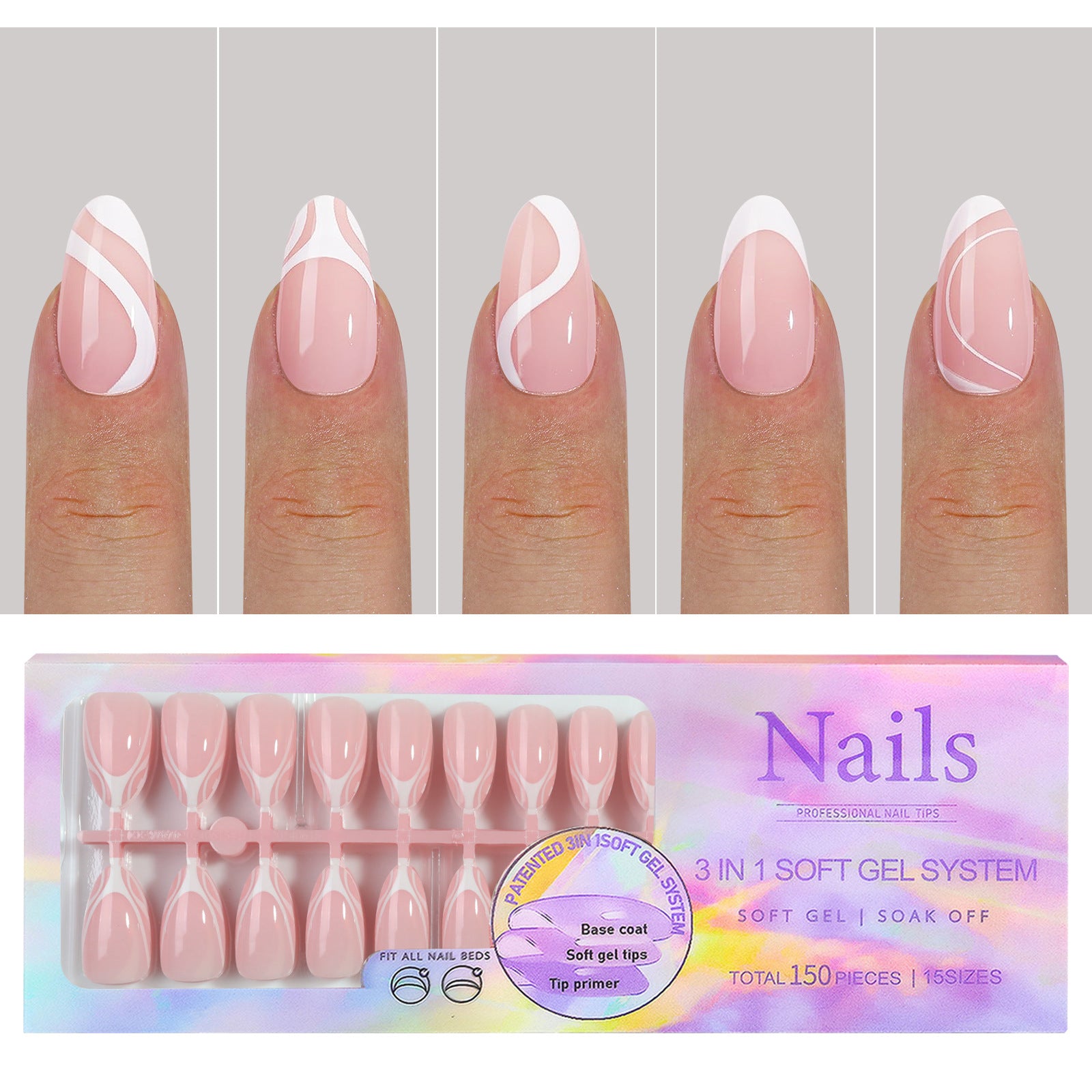 Manicure Wear Nail French Seamless Wear Nail Detachable