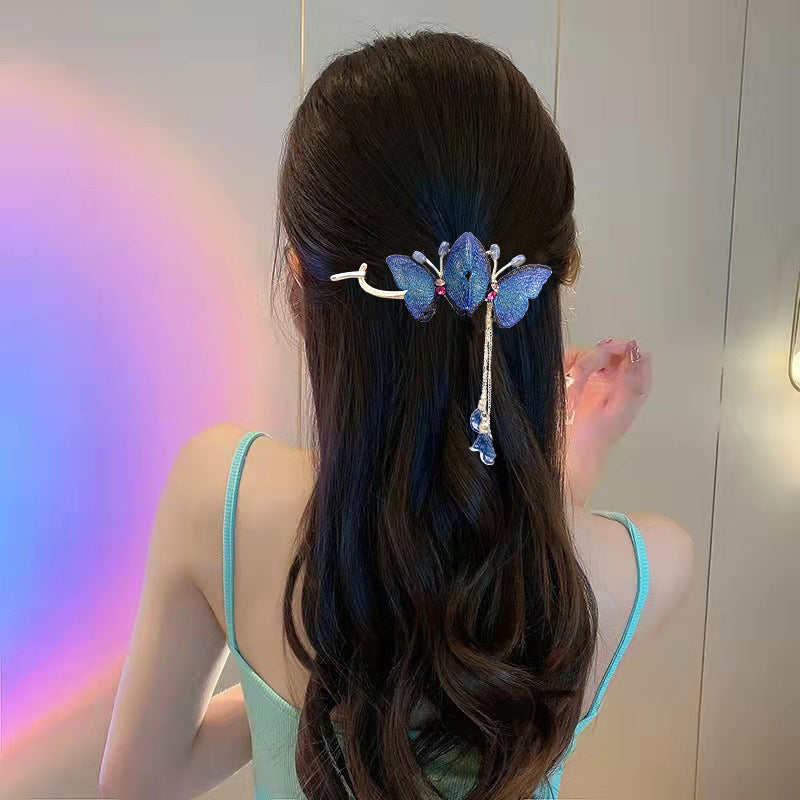 New Butterfly Frog Buckle Barrette For Women