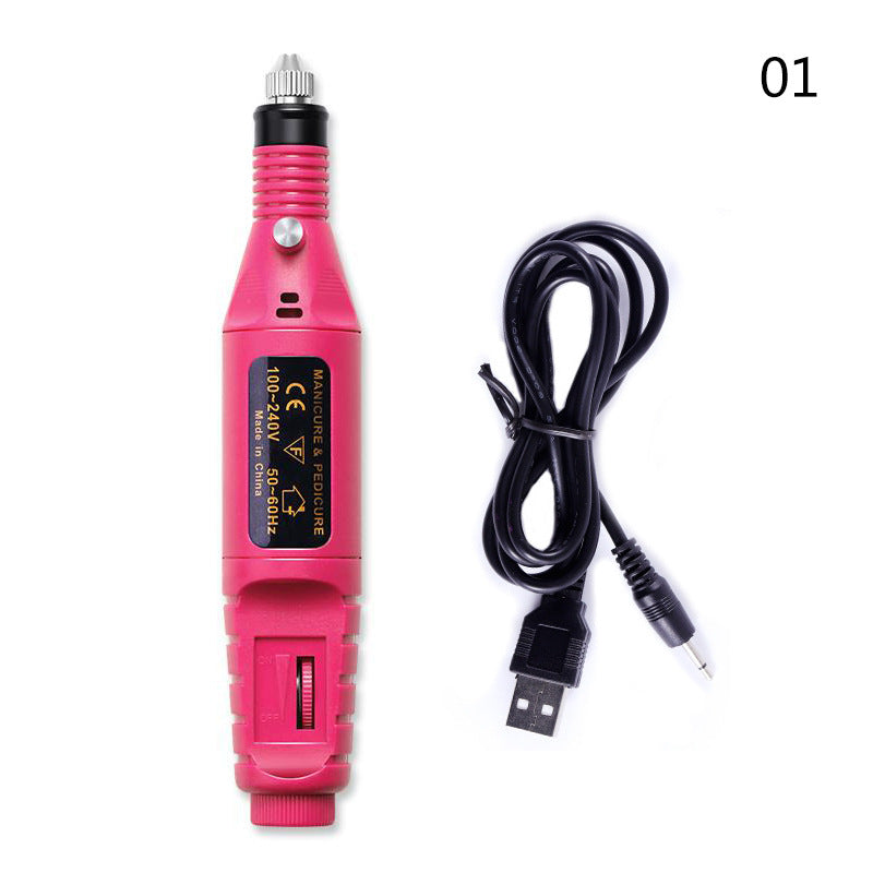 Kaiyin Electric Nail Drill Machine Manicure Machine Set USB Charging Mill Cutter For Manicure Nail File Pedicure Tool Nail Drill Set