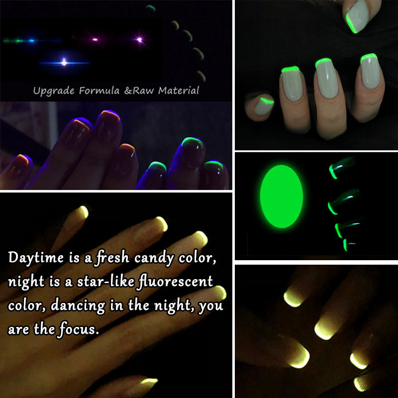 Evpct 6 Colors Luminous Glue Phototherapy Nail Glue UV Polish