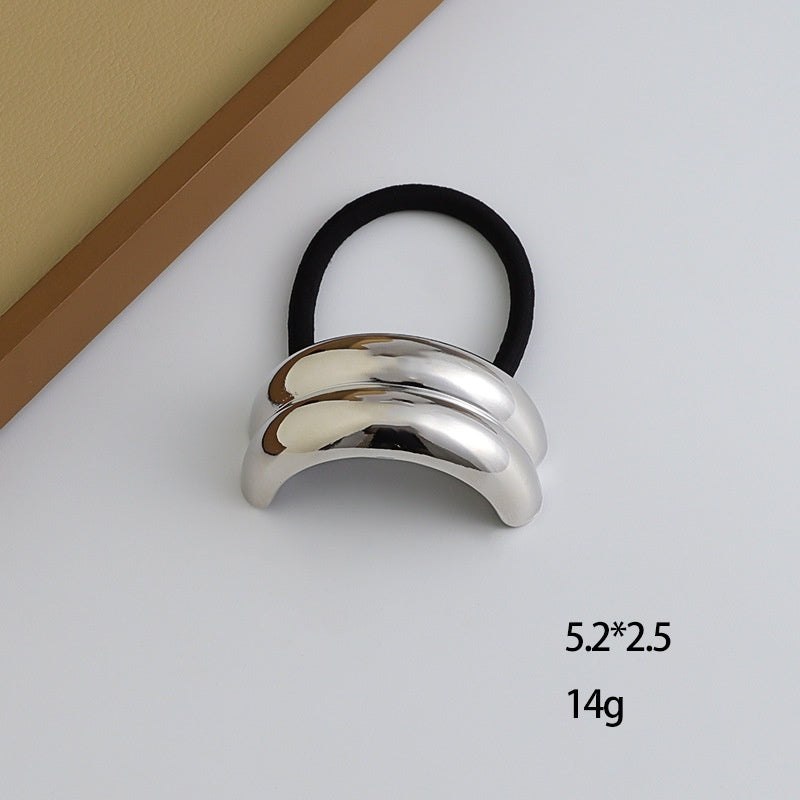 European And American Cold Style Geometric Metal Concave-convex Stretch Retro Head Rope