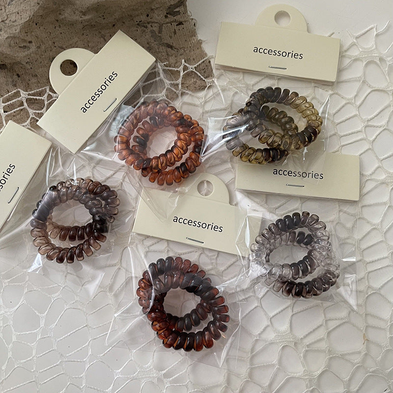 Women's Summer High-end Telephone Cord Hair Rope Set