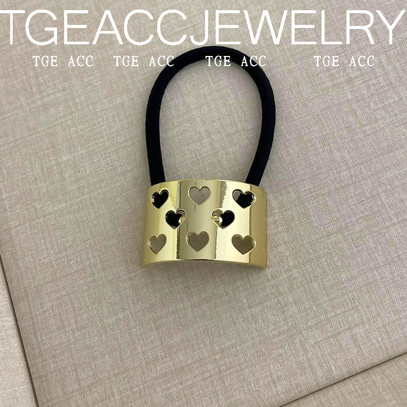 European And American Cold Style Geometric Metal Concave-convex Stretch Retro Head Rope
