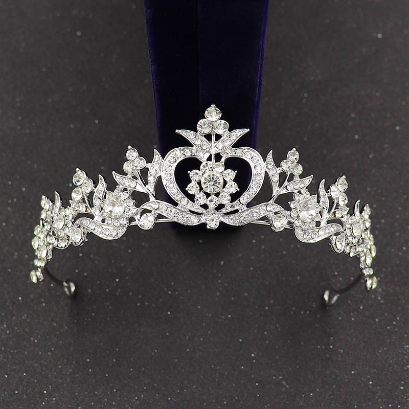 Rhinestone Leaves Heart Bridal Crowndress Accessories Headgear