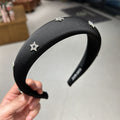 Headband For Women High-Crown Headband With Starry Rhinestones Hair Clip For Flyaways