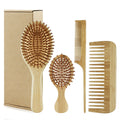 Bamboo Comb Four-piece Set Oval Air Cushion Massage Comb