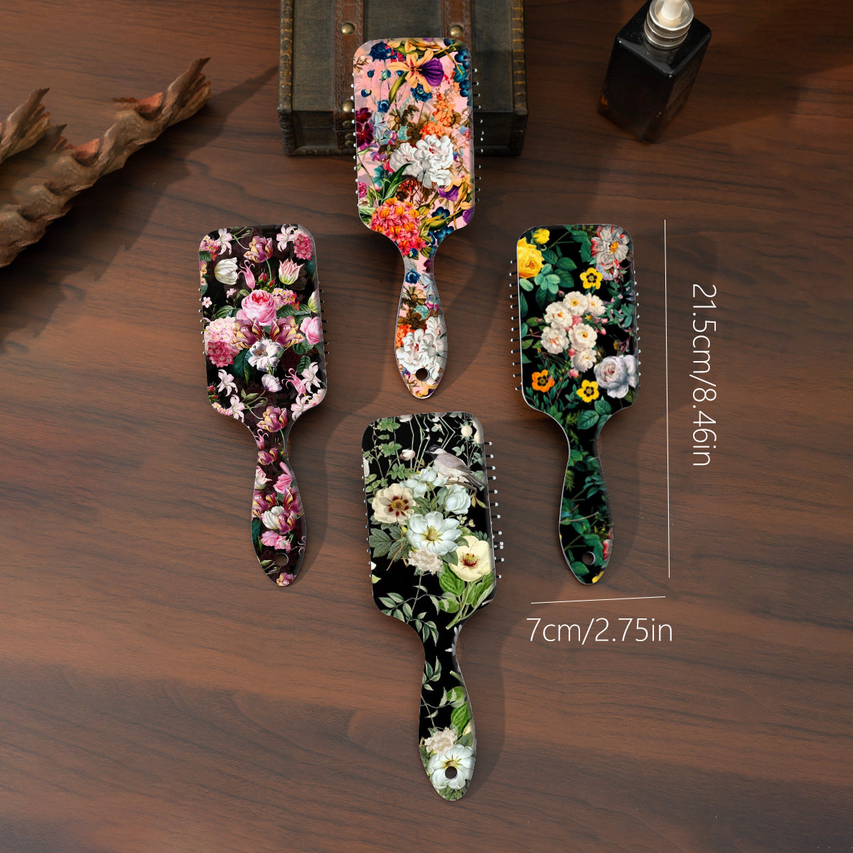 In Stock Supply Best-seller On Douyin For Women Only Comb Big Flower Print Air Cushion Comb Shunfa Massage Comb