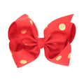 8 Inch Large Bronzing Dot Bow Hair Clip