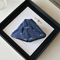 Embroidered Denim High Sense Barrettes Back Head Updo Shark Barrettes