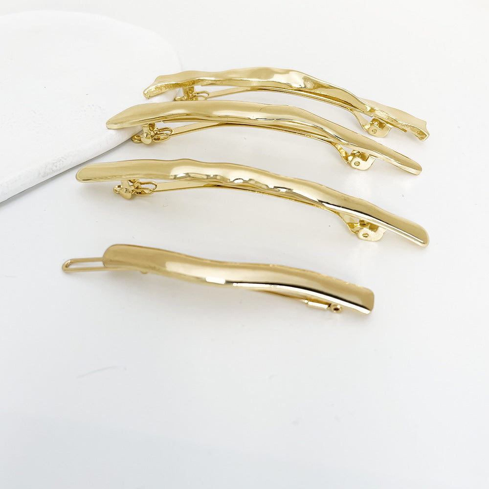 Irregular Spring Clip Alloy Barrettes Loose Clip Back Head