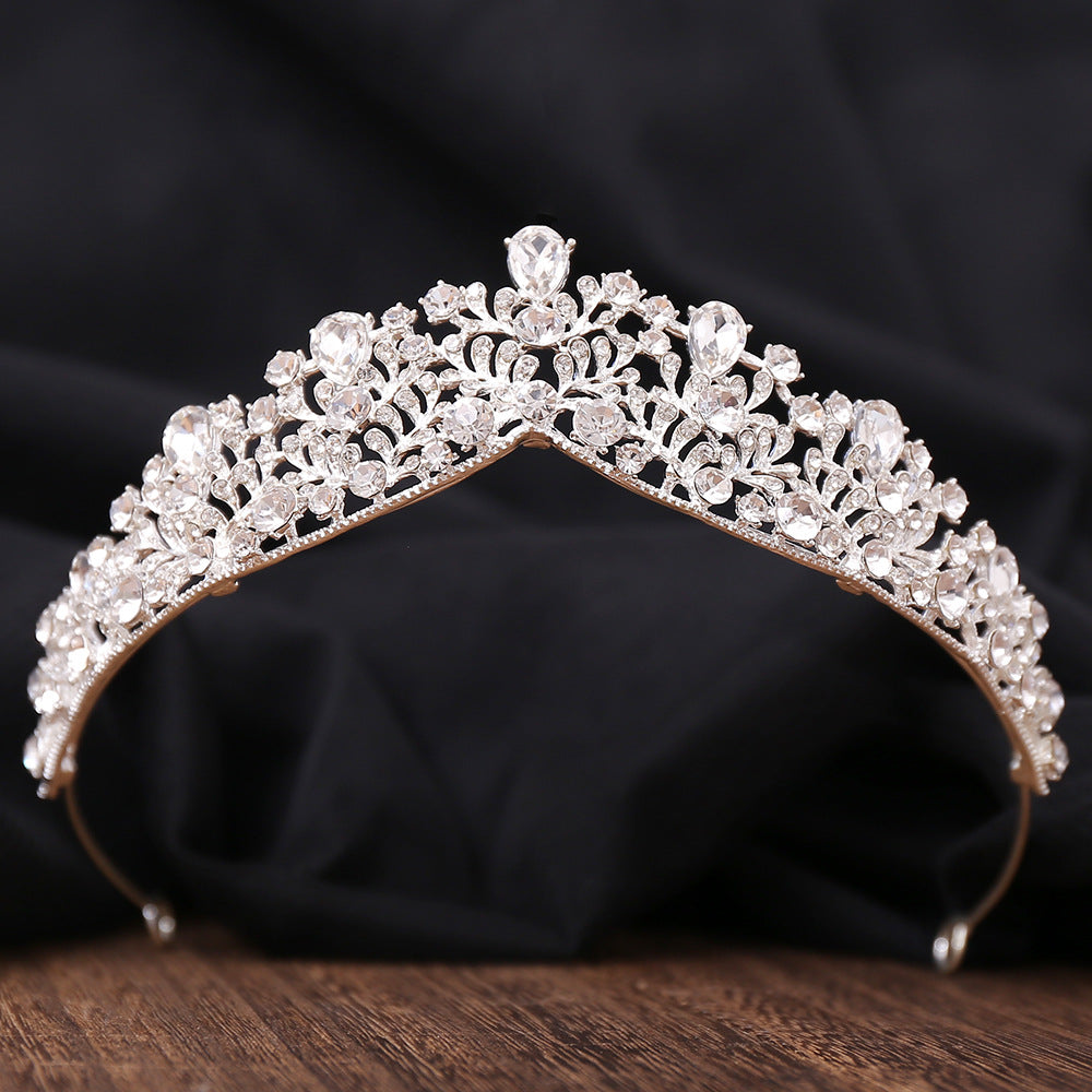 Rhinestone Headband Baroque Alloy Crown
