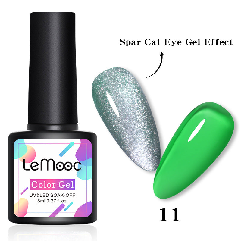 Lemooc Smoothie Light Moonstone Nail Polish Glue Snow Light Wide Cat Eye Glue