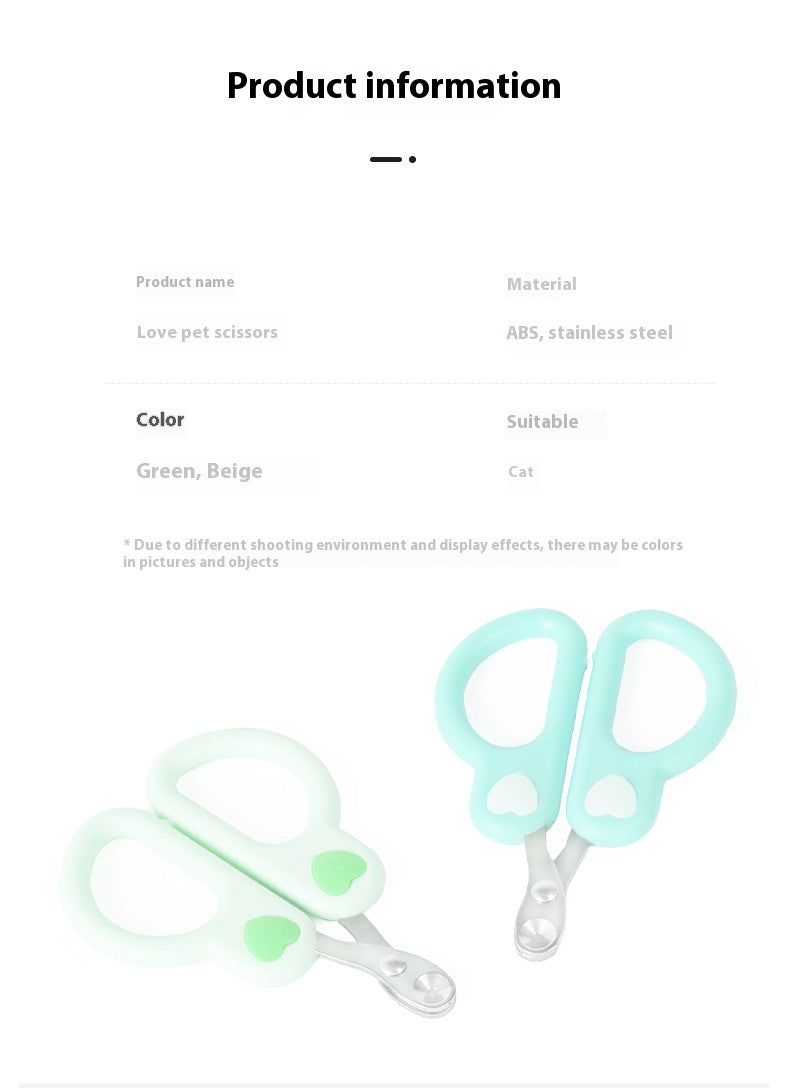 Pet Round Hole Limit Anti-shear Blood Line Cat Nail Scissors