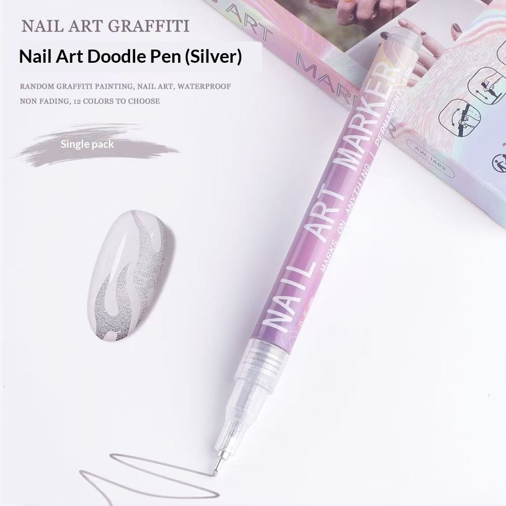 Doodle Nail Art Pen 12-color Liner Paint Brush Nail