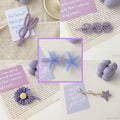 New Purple Girl Heart Pure Color Side Clip Flower Hairpin