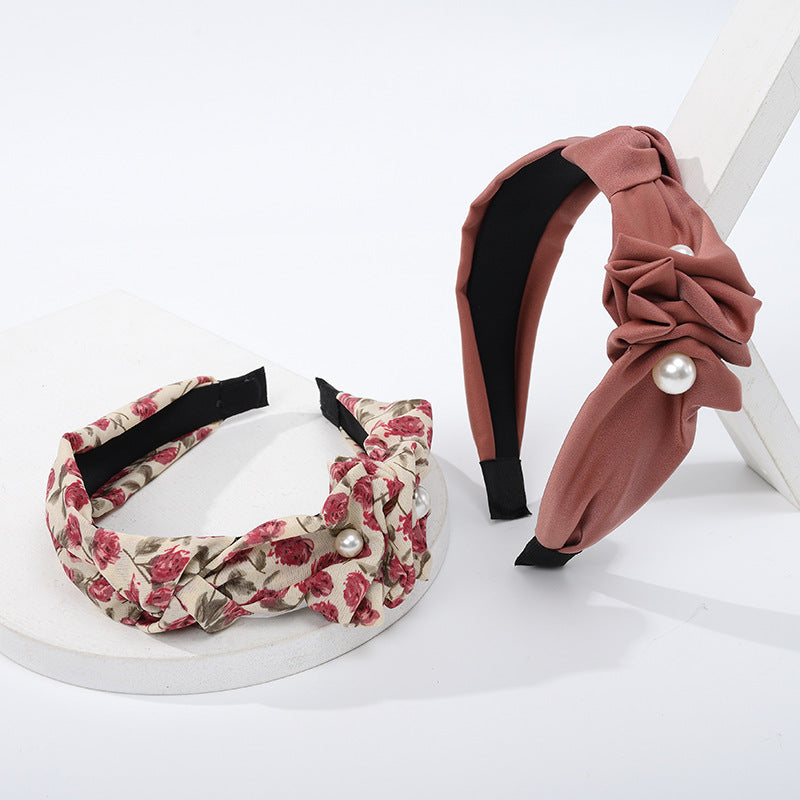 French Knotted Wide Brimmed Hair Hoop For Women