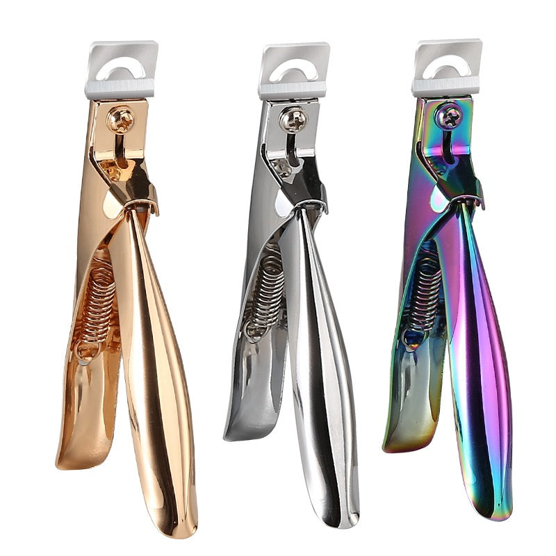 Edge Cutter Flat Mouth U-shaped Scissors Nail Tip Pliers Extension Nail Trimming Tool