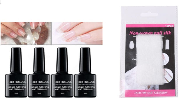 Fiber Builder Nail extension fiberglass fiberglass+Fiber Builder Gel