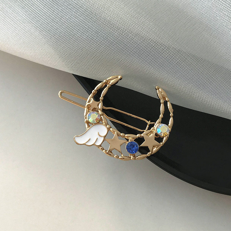 Japanese And Korean Simple Moon Wing Shape Hairpin