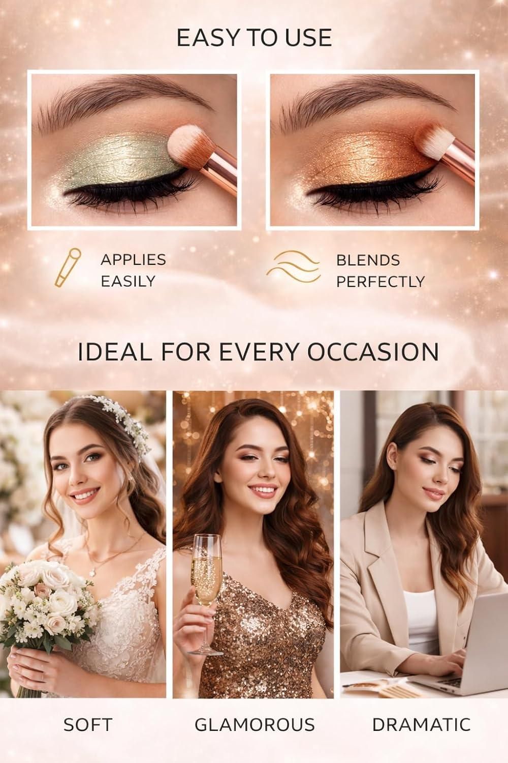 Eyeshadow Palette Shimmer & Glitter Shades Ã¯Â¿Â½(Pack of 1)