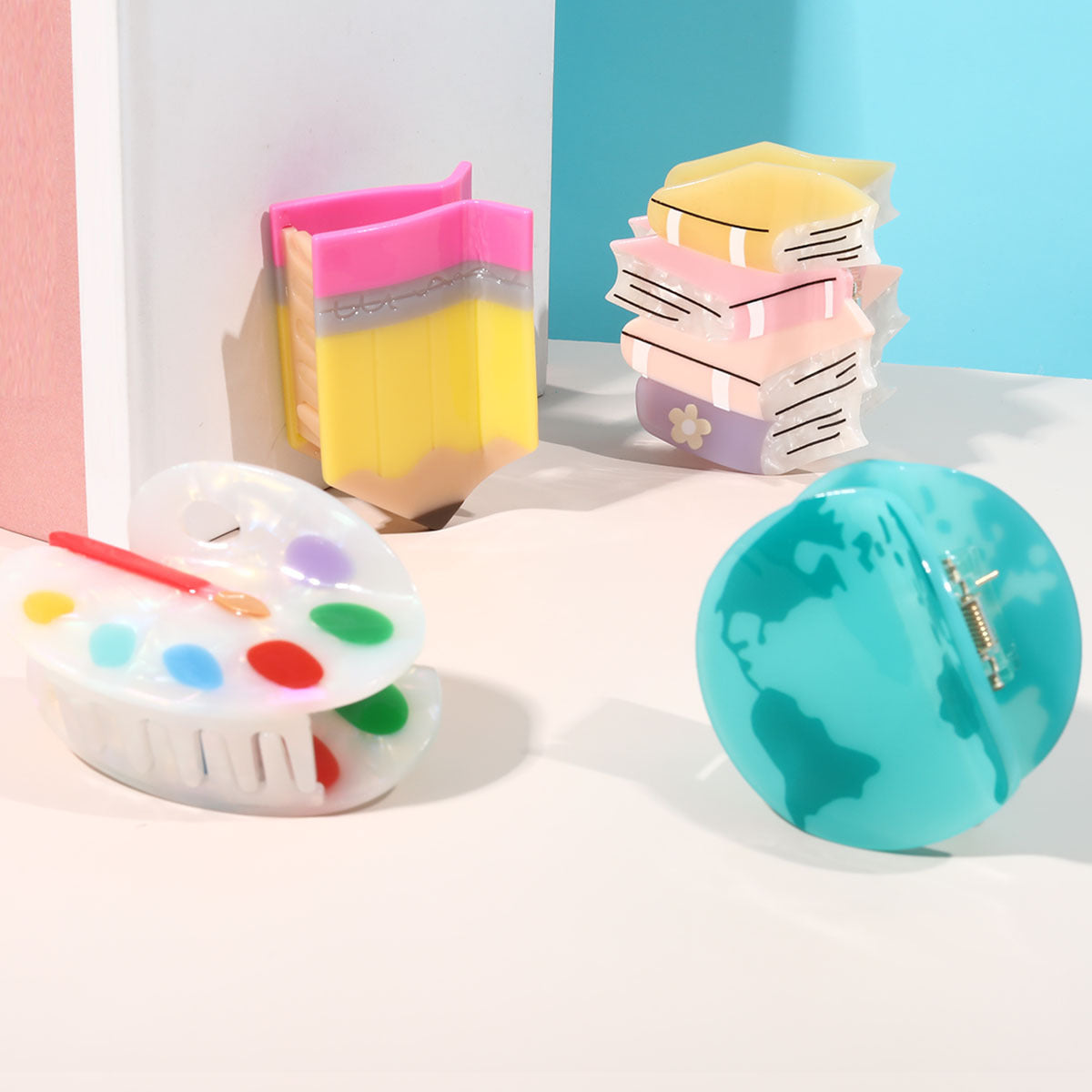 Female Creative Versatile Stationery Series Acetate Hair Clip