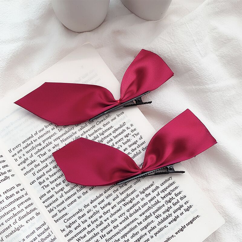 Black Bow Hairpin Female Headdress One Word Hairpin